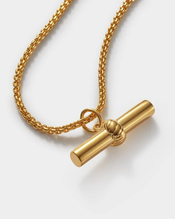Katie Loxton Themis Waterproof Gold T-Bar Bracelet - Image 2