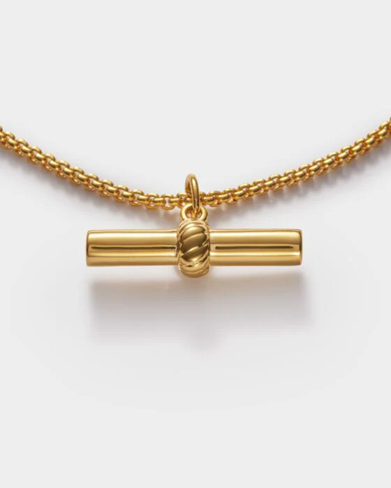Katie Loxton Themis Waterproof Gold T-Bar Bracelet - Image 3