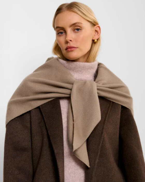 Katie Loxton Triangle Blanket Scarf Warm Mink - Image 2