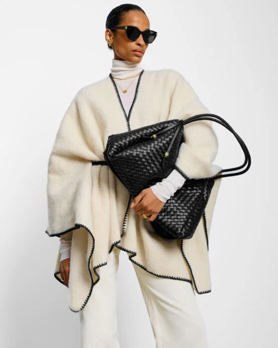 Katie Loxton Whipstitch Cape With Belt Cream - Image 2
