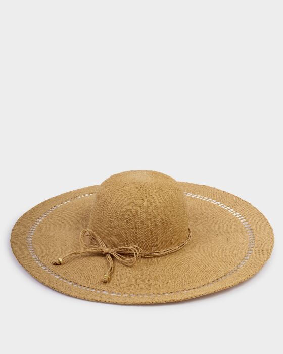 Katie Loxton Straw Wide Brim Floppy Hat - Image 2