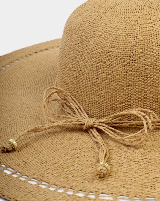 Katie Loxton Straw Wide Brim Floppy Hat - Image 3