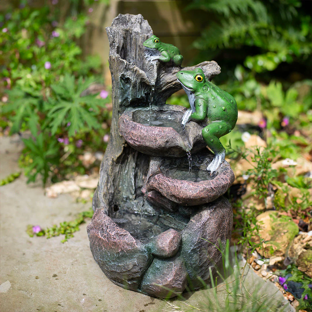 Easy Fountain Frog Pools Solar Water Feature - Image 3