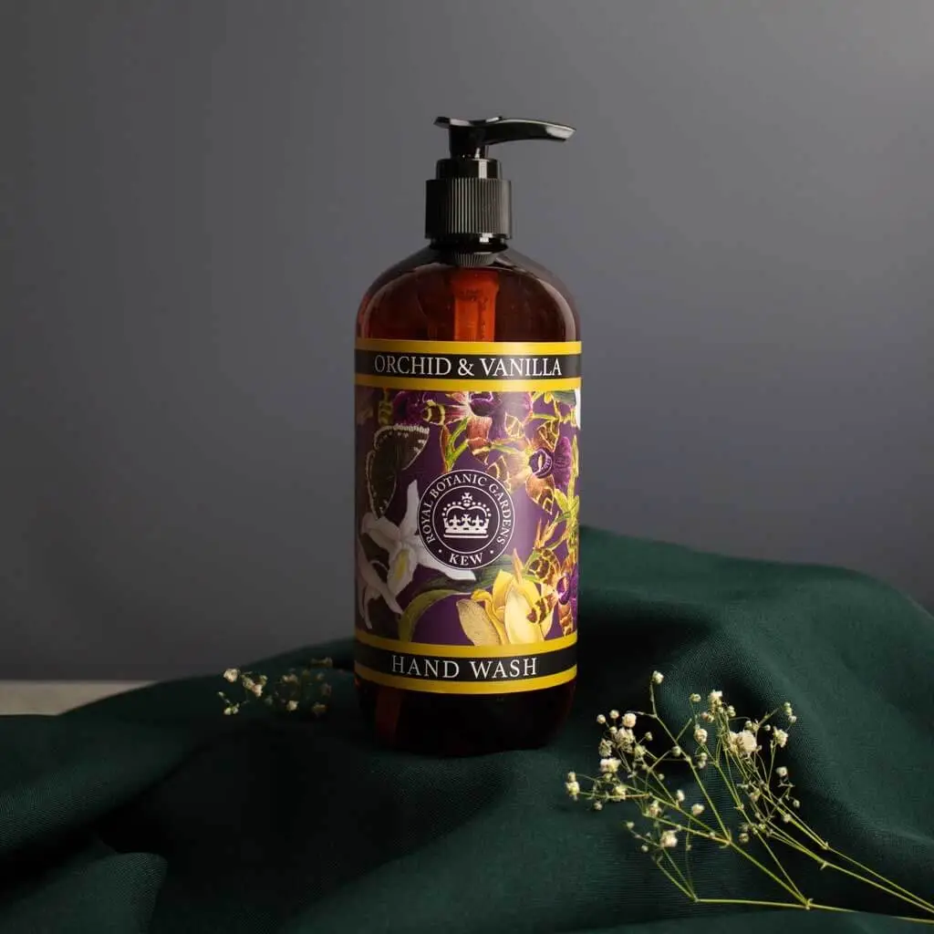 Kew Gardens Hand Wash Orchid & Vanilla 500ml - Image 2