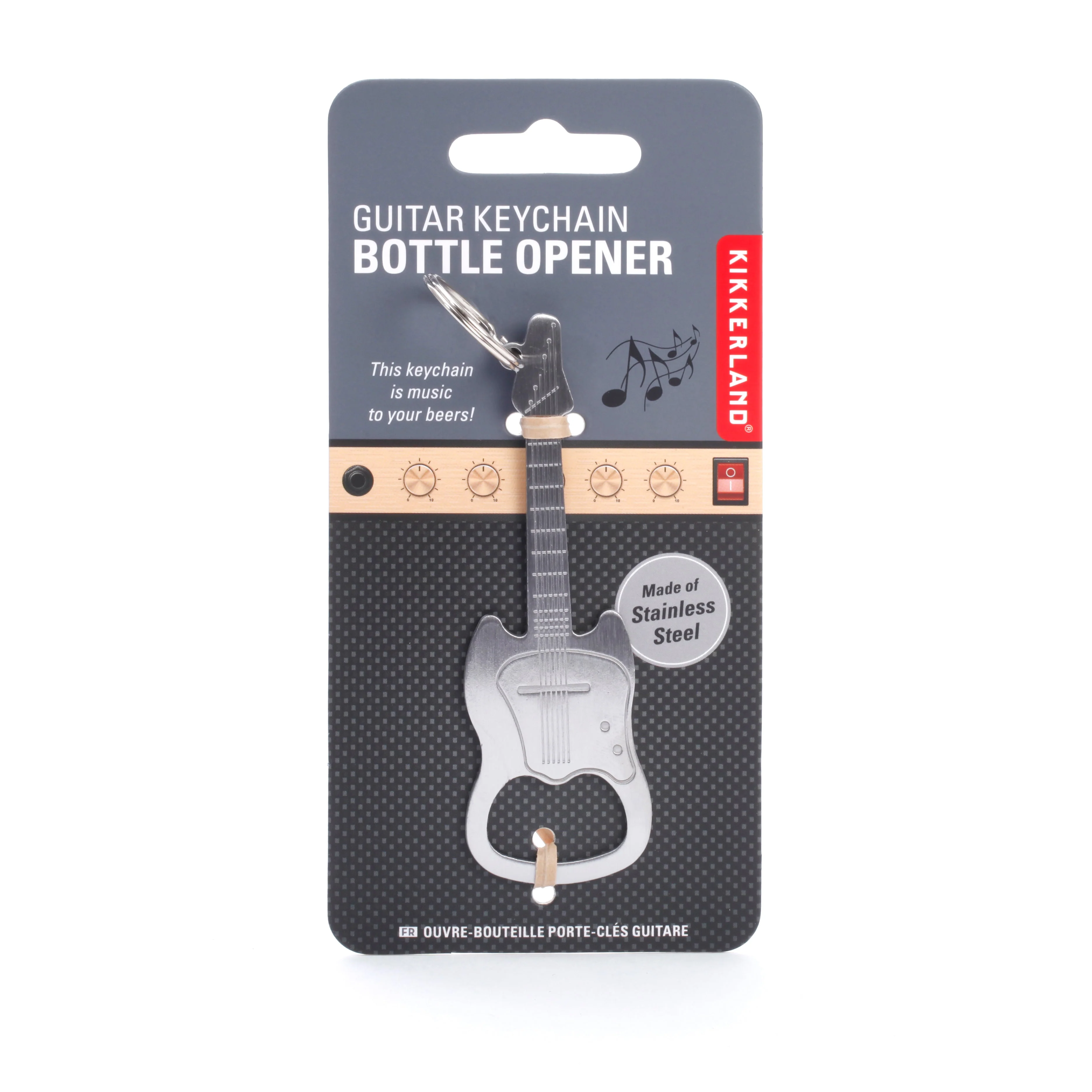 Kikkerland Guitar Keychain Bottle Opener - Image 2