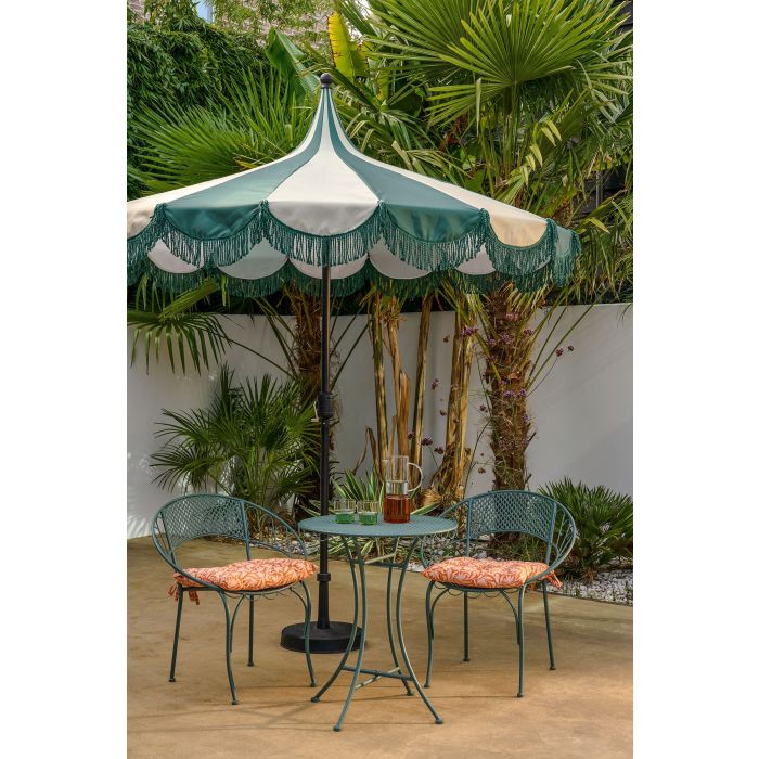 Kim Striped Parasol Dark Green - Image 2