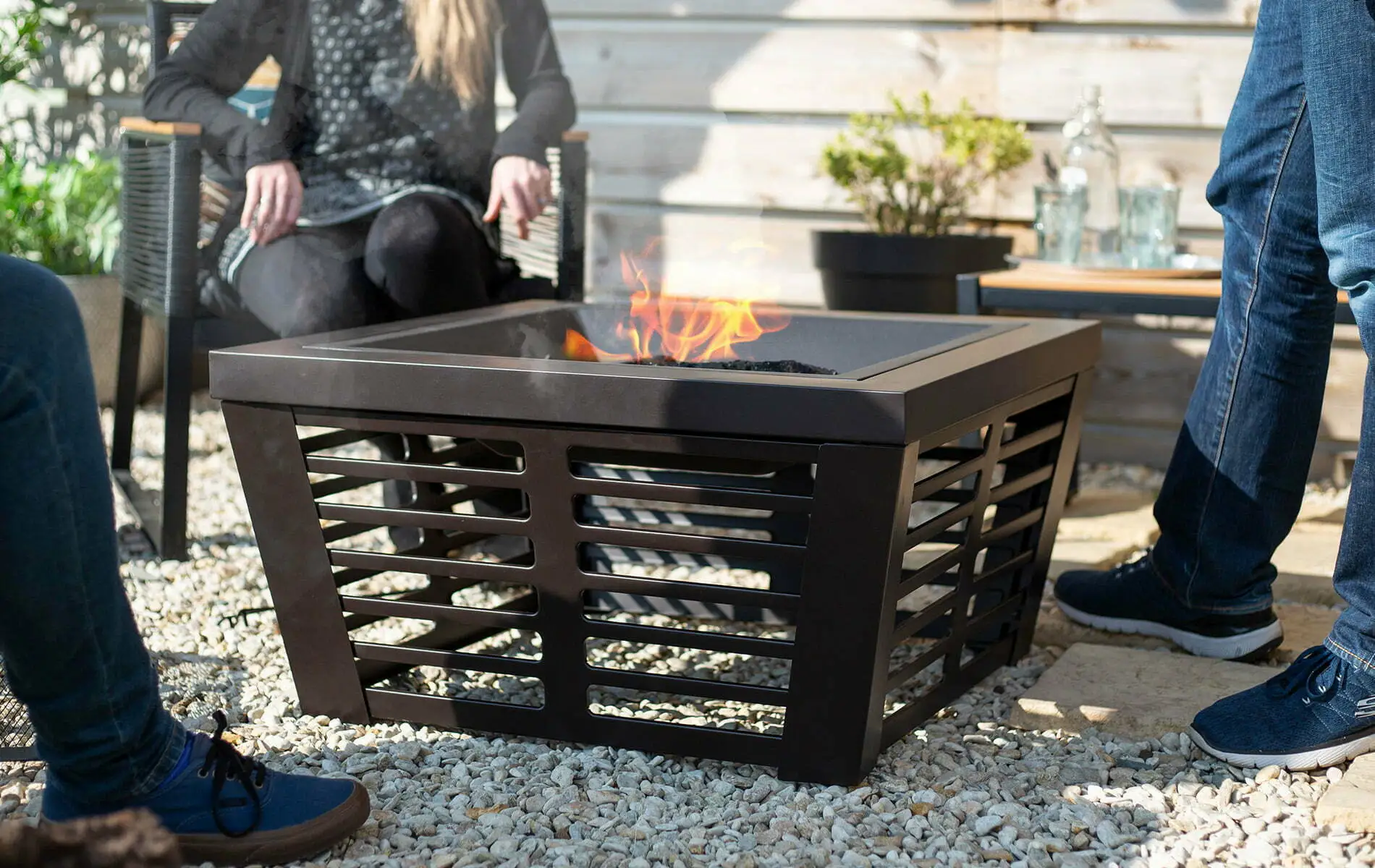 La Hacienda Elda Square Deep Firepit - Image 3