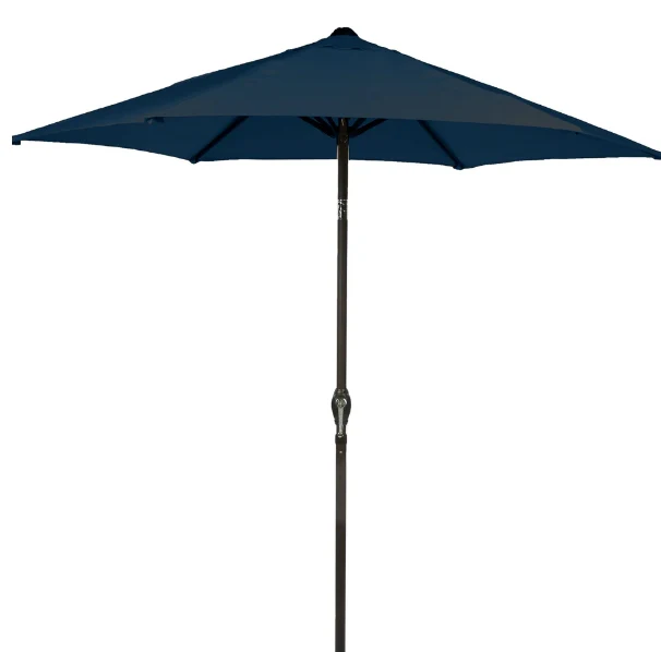 Leisuregrow Soleil Crank & Tilt Parasol Navy Blue - Image 2