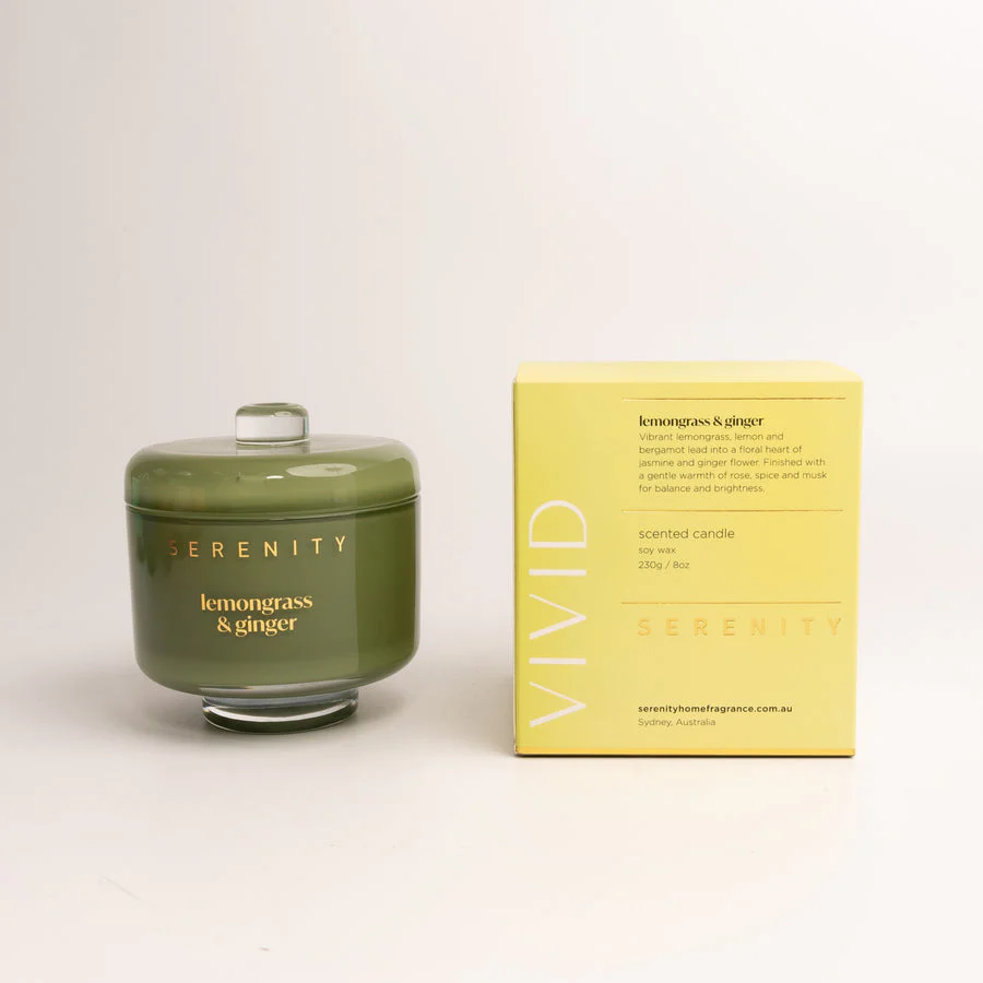 Vivid Serenity Lemongrass and Ginger 230g Candle - Image 2