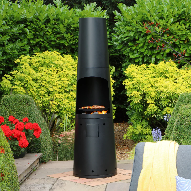 Leisuregrow Casa Mia Primo Gas Chiminea With Cooking Griddle - Image 3