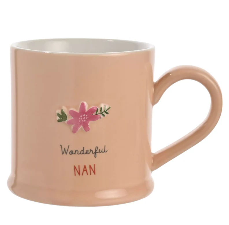 Love Life Embossed Mug - Nan