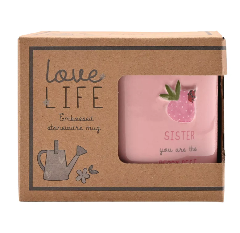 Love Life Embossed Mug - Sister - Image 2