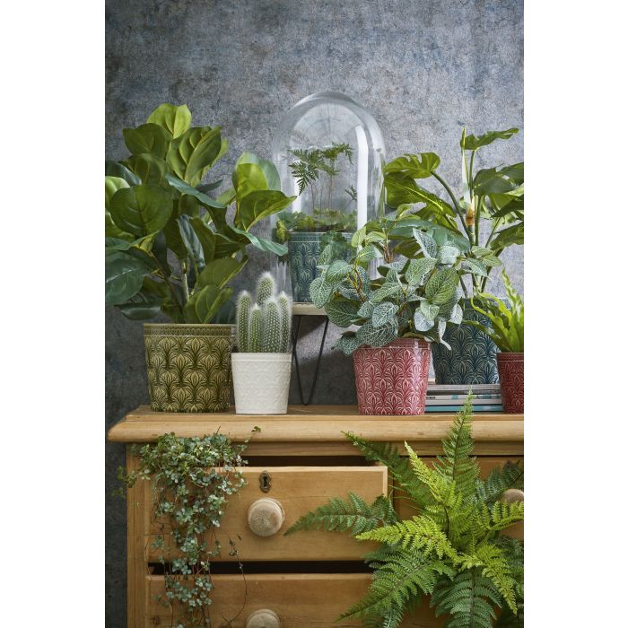 Mica Artificial Ficus Lyrata in Grey Pot 35cm - Image 3