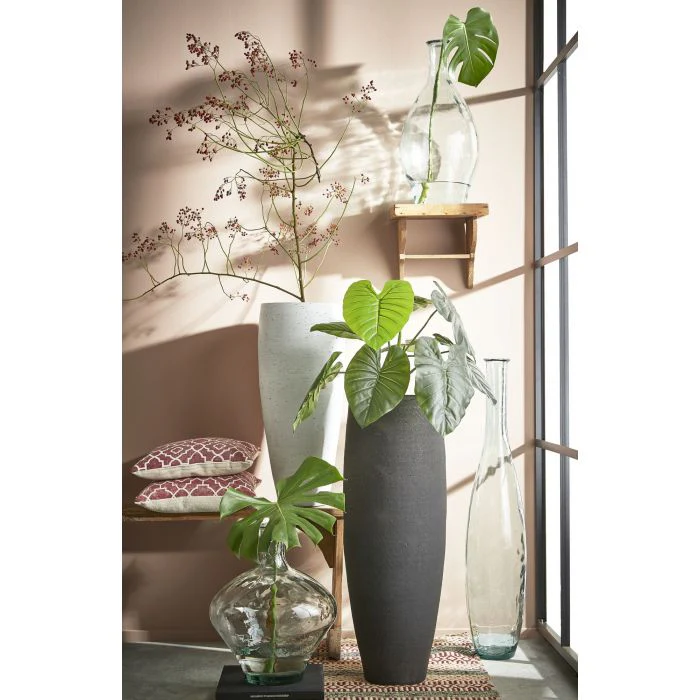 Mica Kyara Recycled Glass Bottle Vase Clear 38cm - Image 4
