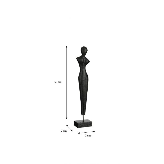Mica Penang Mango Wood Silhouette Decoration Black 53cm - Image 3