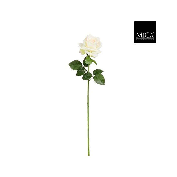 Mica Artificial Real Touch Rose Stem Cream 65cm