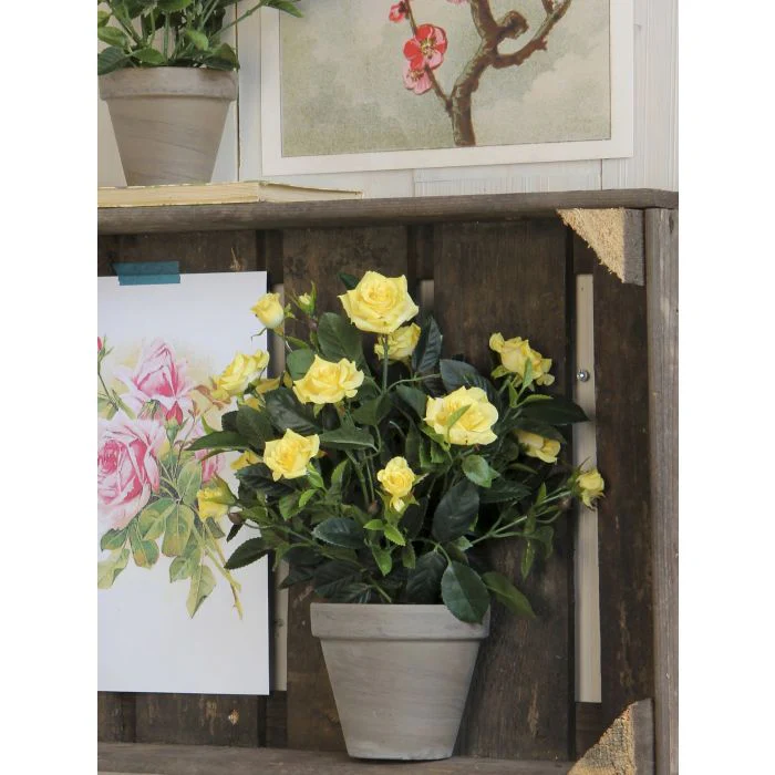 Mica Artificial Potted Rosebush 33cm - Image 3