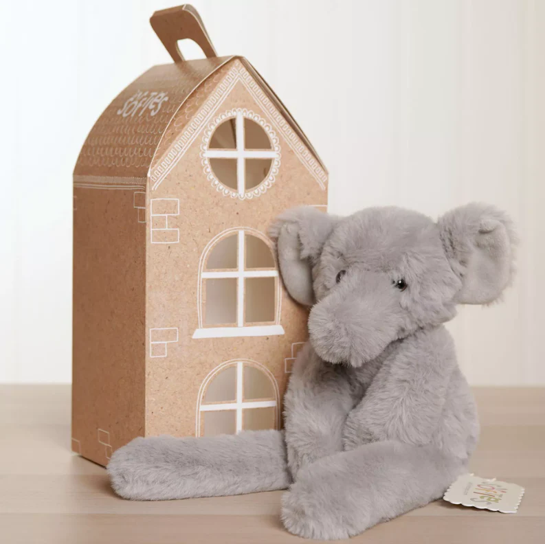 Softies Nelly The Plush Long Leg Grey Elephant 35 cm - Image 3