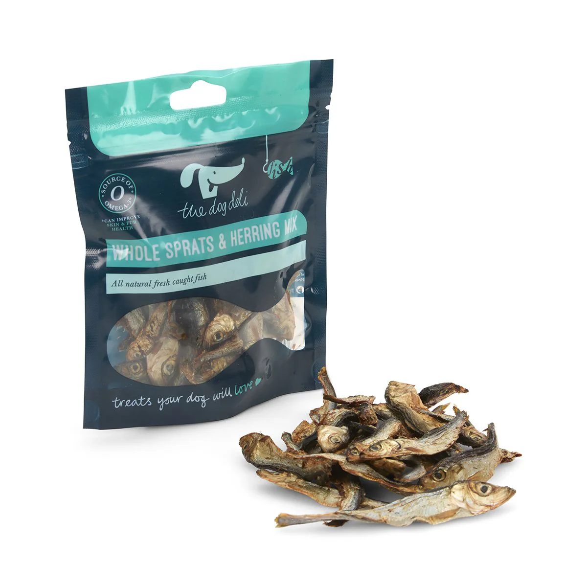 Petface Dog Deli Whole Sprats & Herring Mix Dog Treats 60g - Image 2