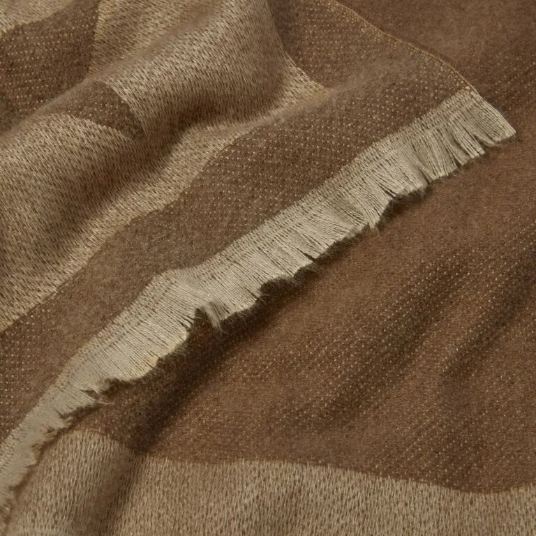 Katie Loxton Printed Blanket Scarf Large Star Chocolate & Soft Tan 190 cm X 75 cm X 1 cm - Image 2