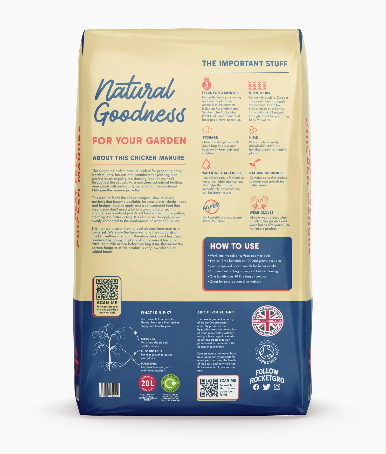 RocketGro Organic Chicken Manure 20L - Image 2