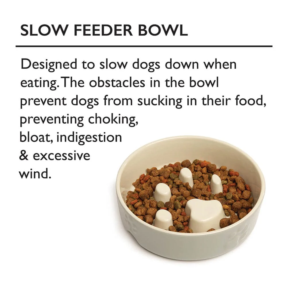 Scruffs Icon Slow Feeder Pet Bowl Cream - Image 3