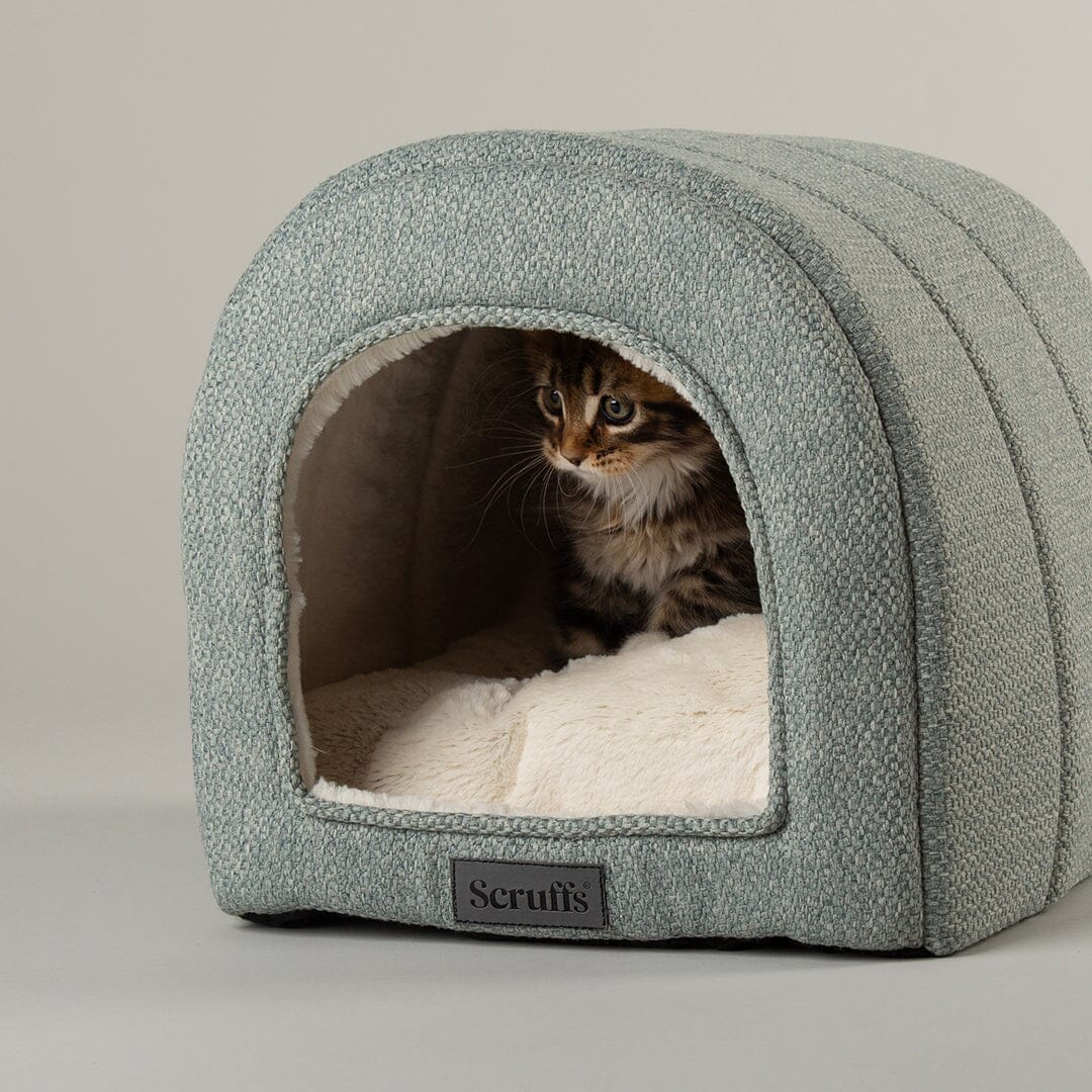Scruffs Seattle Cave Cat Bed Topaz Green - Image 3