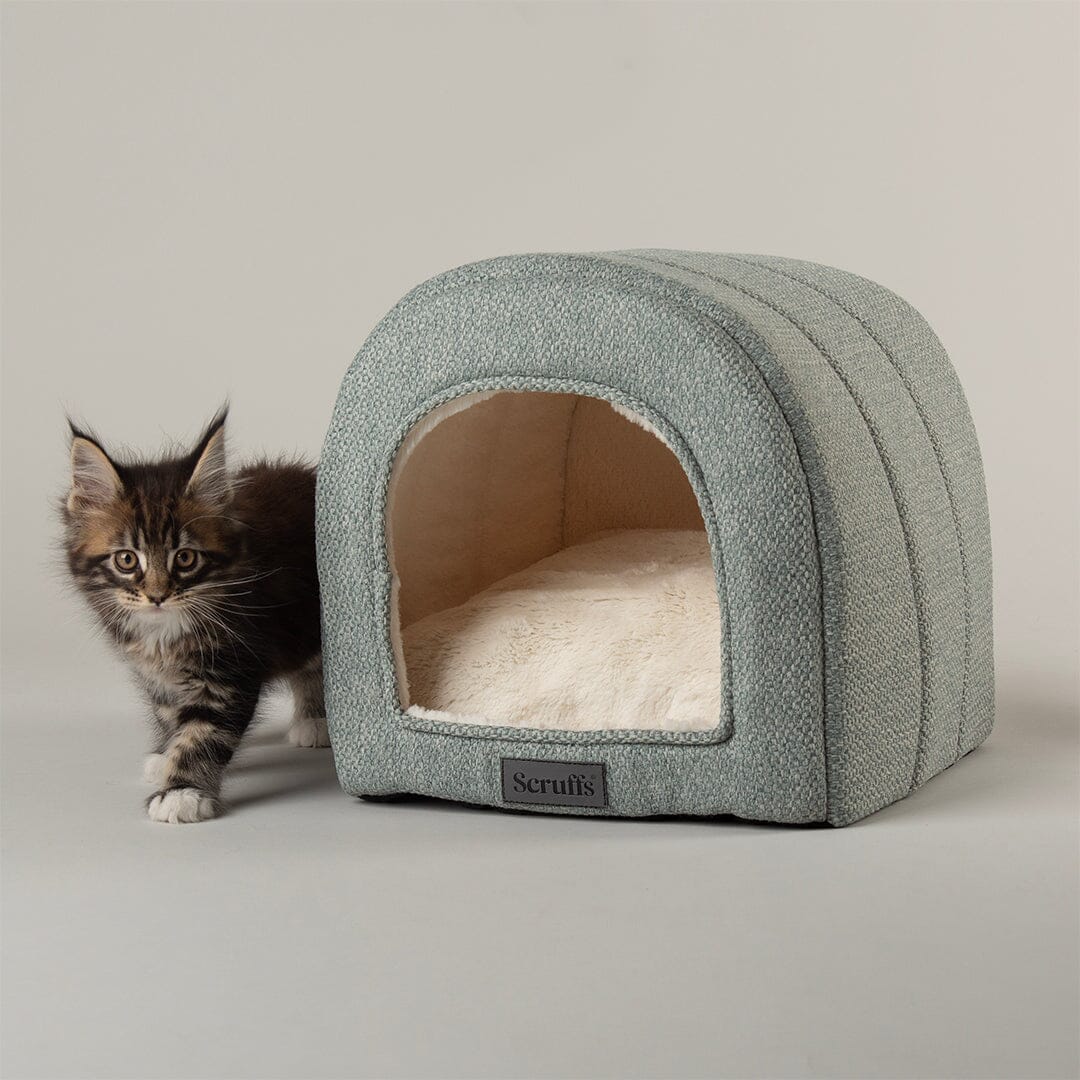 Scruffs Seattle Cave Cat Bed Topaz Green - Image 4