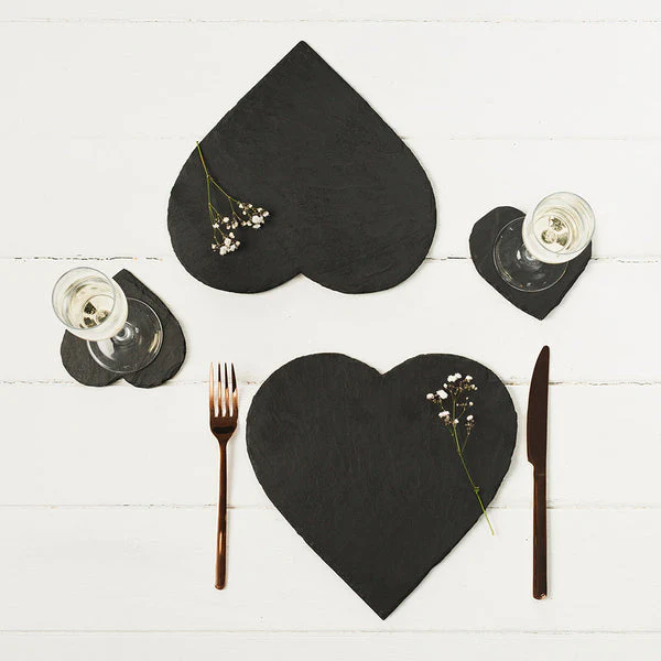 Selbrae House Heart Slate Place Mats - Set of 2 - Image 2