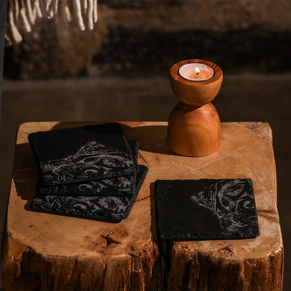 Selbrae House Labrador Slate Coasters - Set of 4 - Image 2