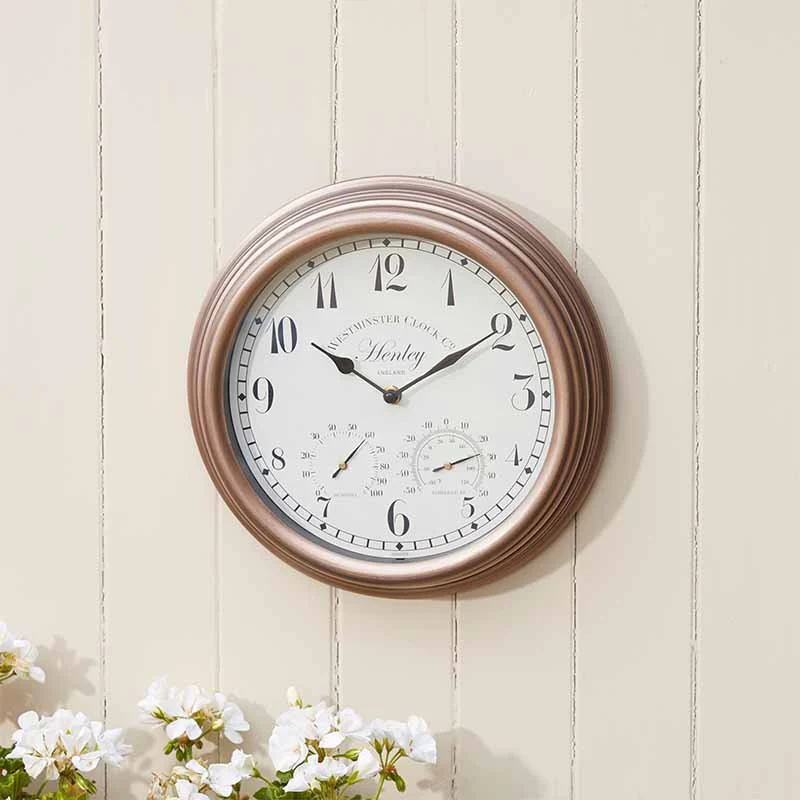 Smart Garden Henley Wall Wall Clock & Thermometer 12inch - Image 2