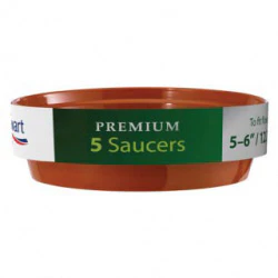Stewart Plastics Flower Pot Saucer Pack Of 5 Terracotta - Image 2