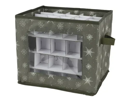 Bauble Storage Box Green & White - Image 3