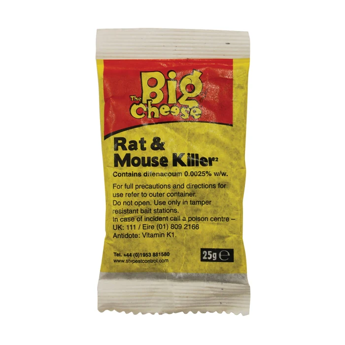 STV Rat & Mouse Killer Grain Bait Sachet - 25g x 6 - Image 2