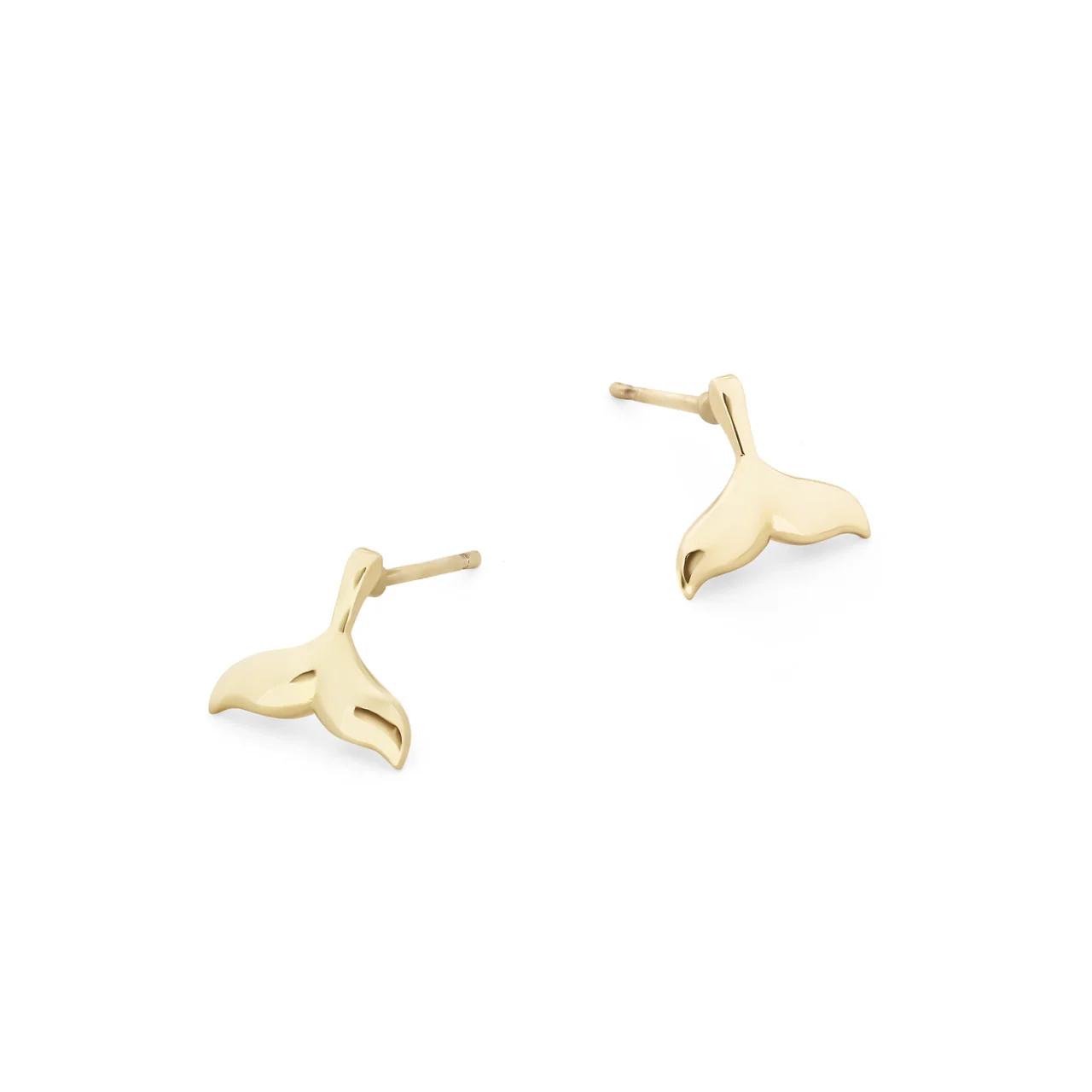 Tipperary Crystal Under The Sea - Whale Tail Stud Earrings Gold - Image 2