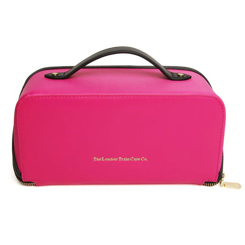 The London Train Case Co. Pink & Black Train Case - Image 3