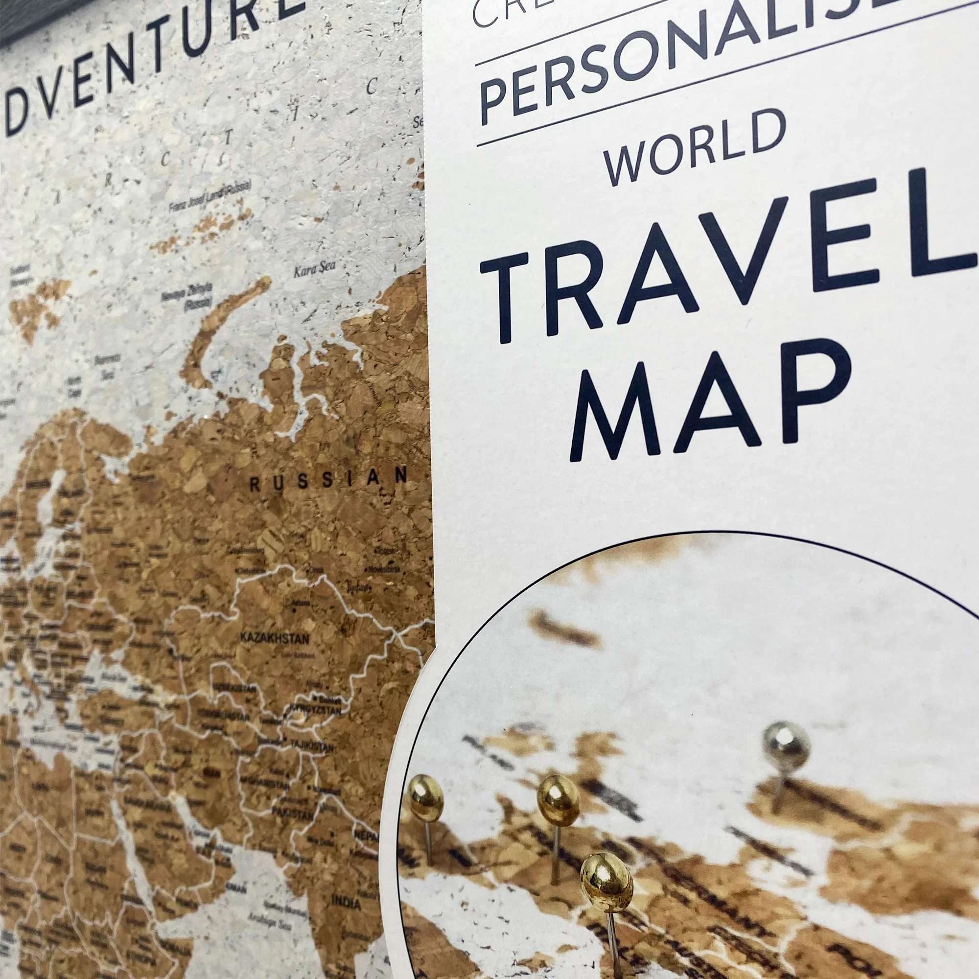 Splosh Travel Board World Map Medium White - Image 2
