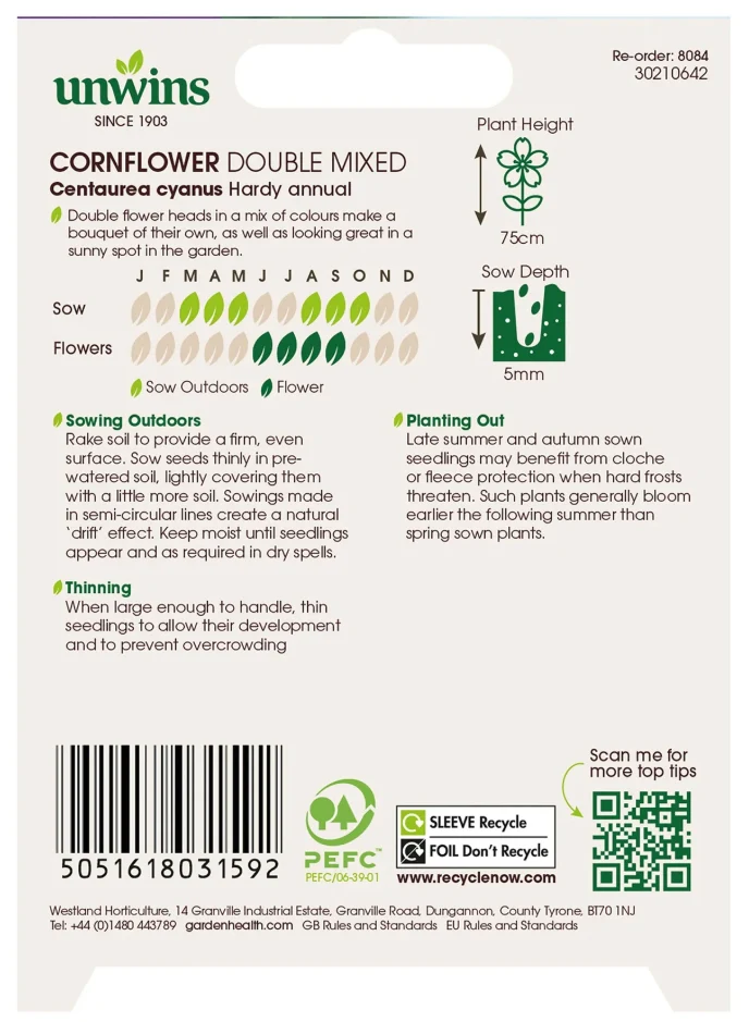 Unwins Cornflower Double Mix - Image 2