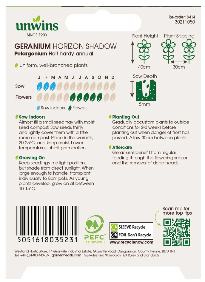 Unwins Geranium Horizon Shadow Seeds - Image 2