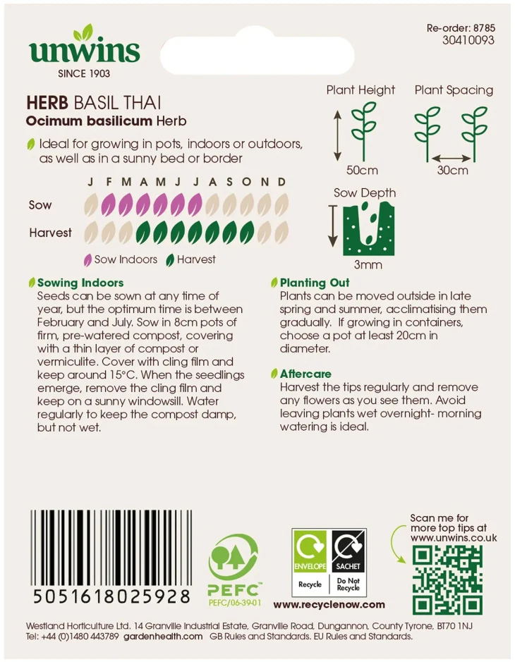 Unwins Basil Thai Seeds - Image 2