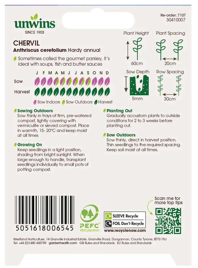 Unwins Chervil Seeds - Image 2