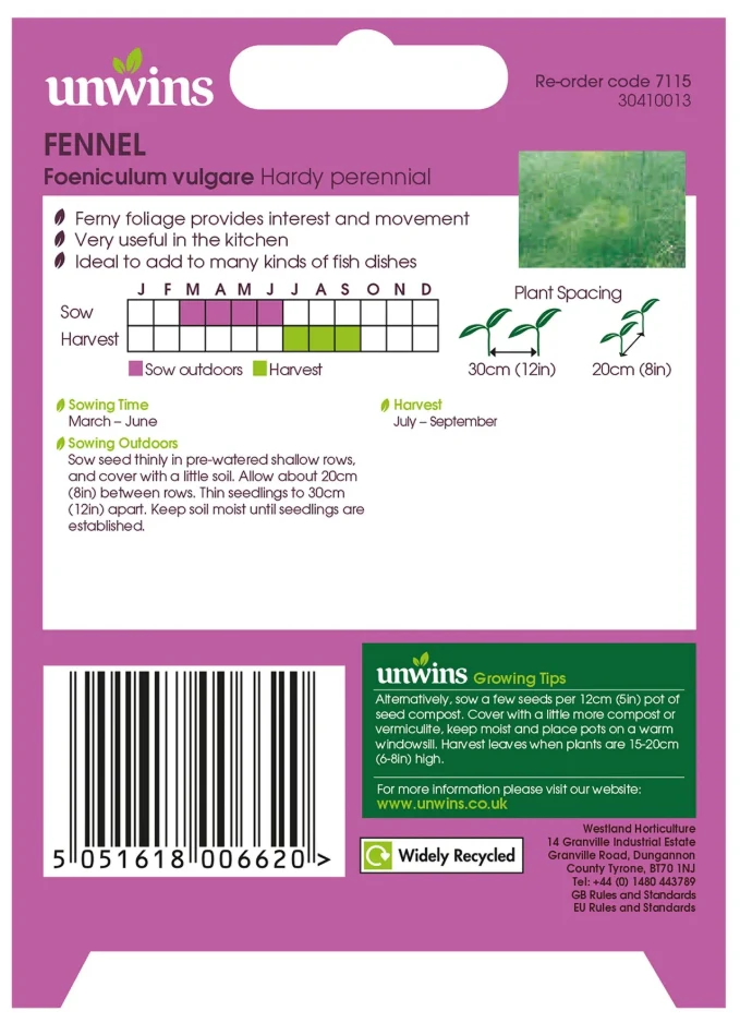 Unwins Fennel Seeds - Image 2