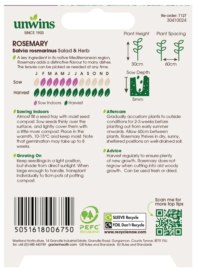 Unwins Rosemary Seeds - Image 2
