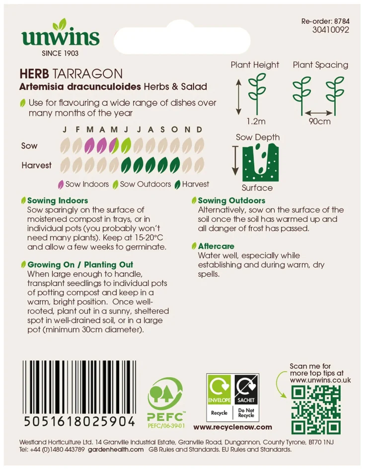 Unwins Tarragon Seeds - Image 2