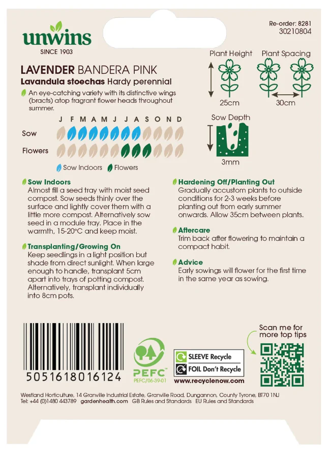 Unwins Lavender Bandera Pink Seeds - Image 2