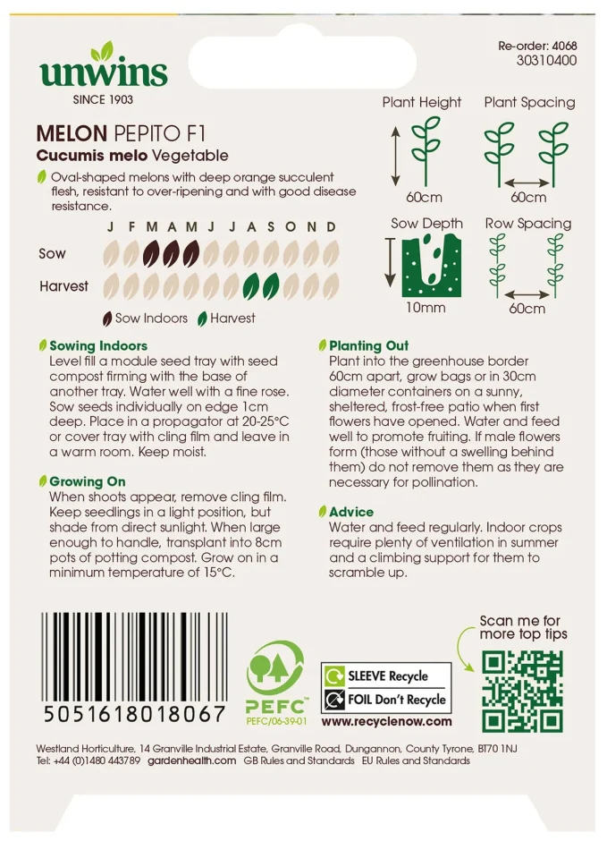 Unwins Melon Pepito F1 Seeds - Image 2