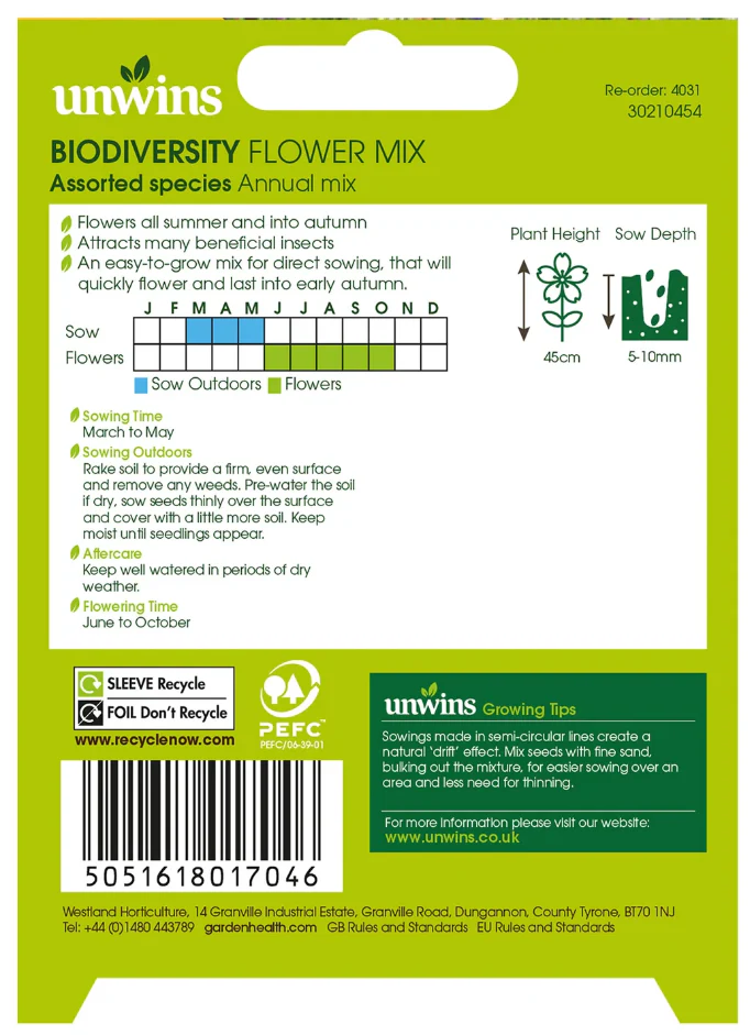 Nature's Haven Biodiversity Flower Mix Seeds - Image 2