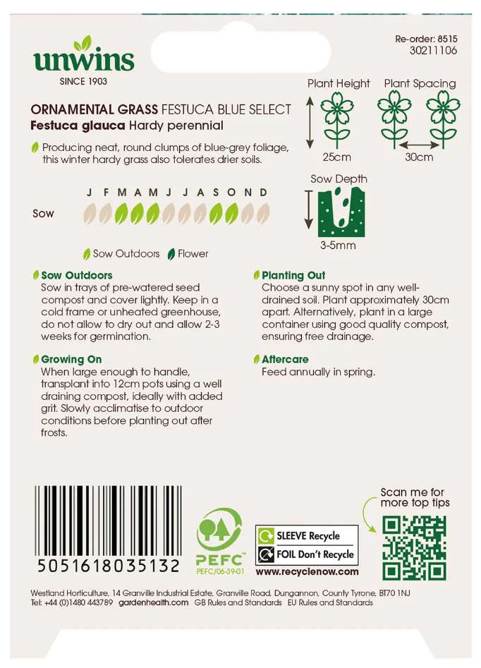 Unwins Ornamental Grass Festuca Blue Select - Image 2
