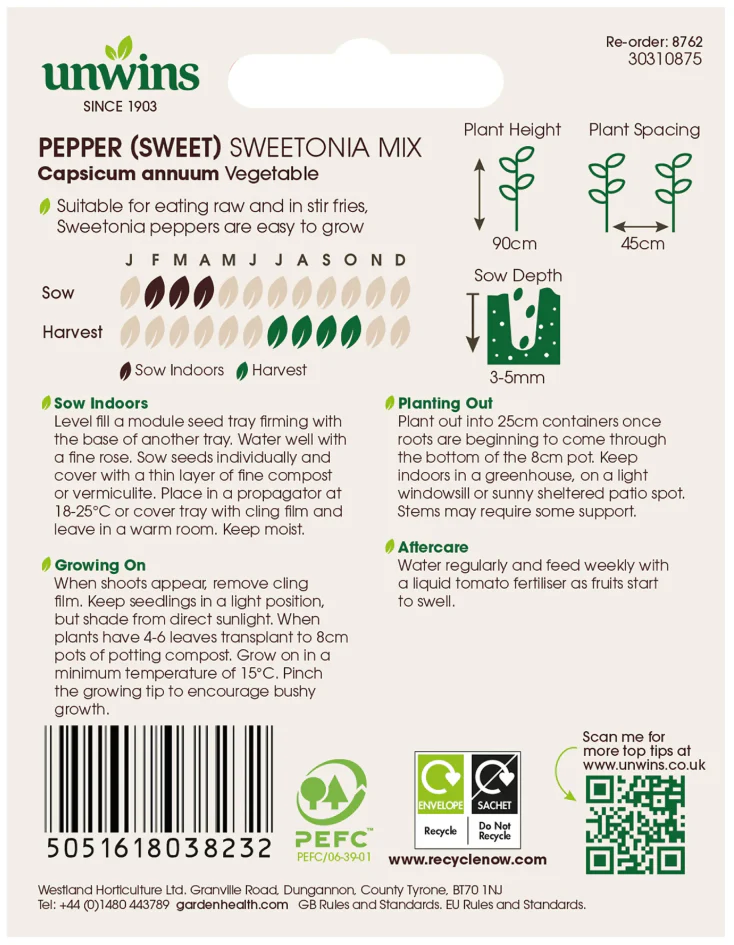 Unwins Sweet Pepper Sweetonia Mix Seeds - Image 2