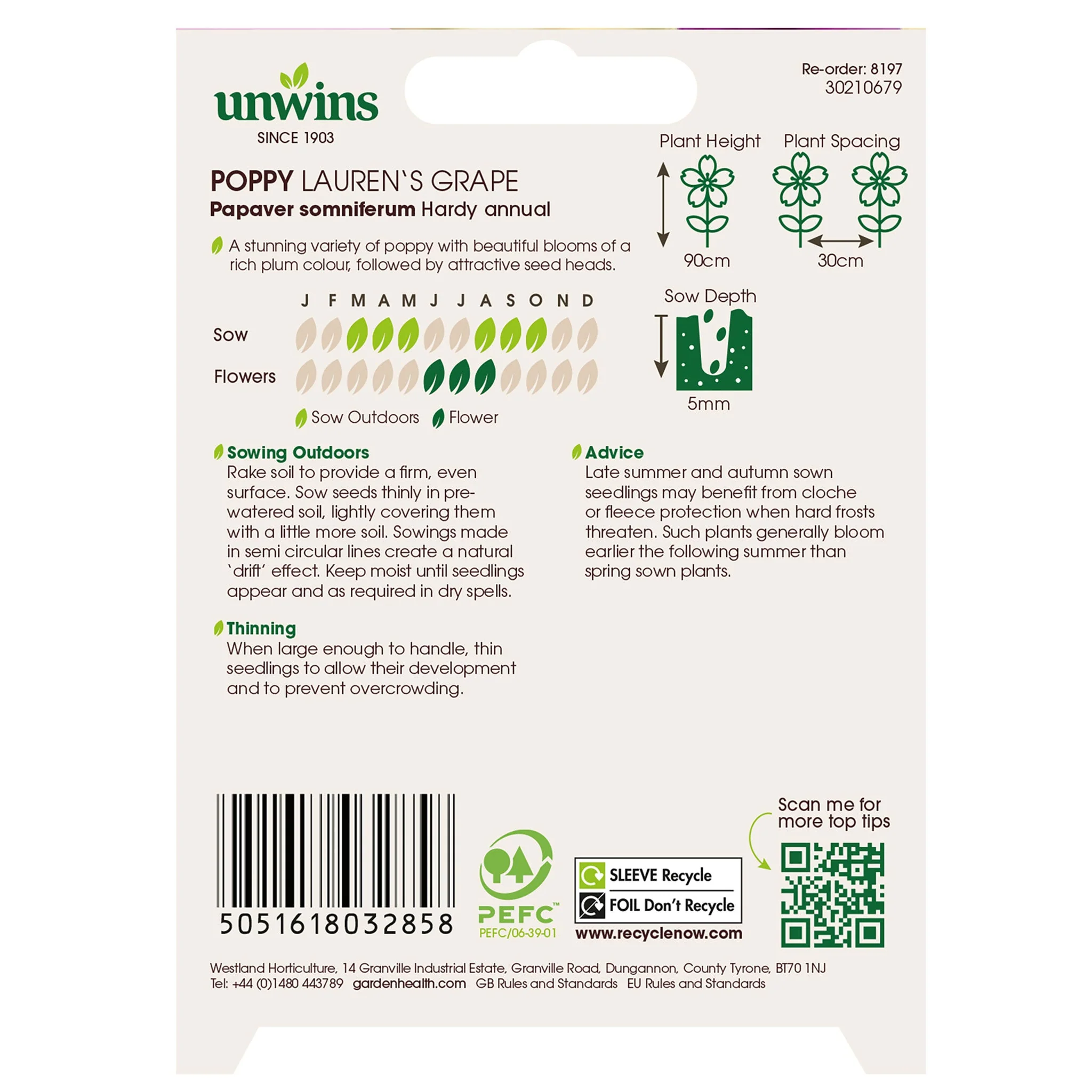 Unwins Poppy Lauren's Grape Seeds - Image 2